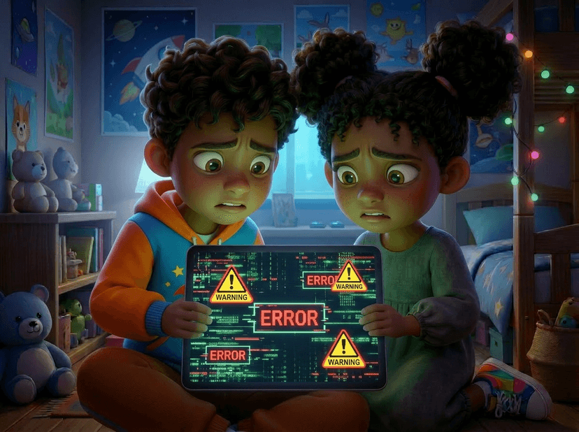 Adam and Layla with hacked tablet