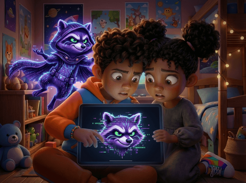 The Hacker Raccoon appears